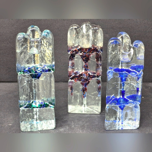 Vintage Thorn Glass Candle Holders - Picture 2 of 7
